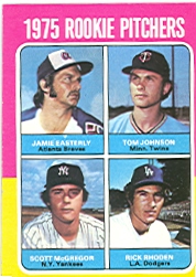 1975 Topps Baseball Cards      618     Jamie Easterly/Tom Johnson/Scott McGregor/Rick Rhoden RC